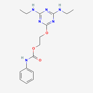 2-{[4,6-Bis(ethylamino)-1,3,5-triazin-2-yl]oxy}ethyl phenylcarbamate