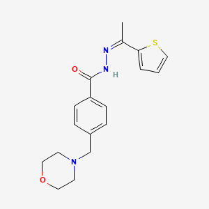 4-(morpholin-4-ylmethyl)-N'-[(1Z)-1-(thiophen-2-yl)ethylidene]benzohydrazide