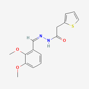 molecular formula C15H16N2O3S B15039628 N'-[(Z)-(2,3-dimethoxyphenyl)methylidene]-2-(thiophen-2-yl)acetohydrazide 