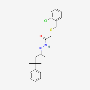 2-[(2-chlorobenzyl)sulfanyl]-N'-[(2E)-4-methyl-4-phenylpentan-2-ylidene]acetohydrazide