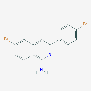 molecular formula C16H12Br2N2 B1503970 6-Bromo-3-(4-bromo-2-methylphenyl)isoquinolin-1-amine CAS No. 954239-55-5