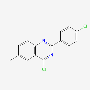 molecular formula C15H10Cl2N2 B1503971 4-Chloro-2-(4-chlorophenyl)-6-methylquinazoline CAS No. 885277-69-0