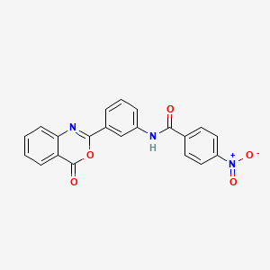 molecular formula C21H13N3O5 B15039714 4-nitro-N-[3-(4-oxo-4H-3,1-benzoxazin-2-yl)phenyl]benzamide 