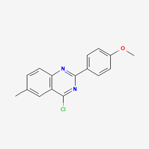 molecular formula C16H13ClN2O B1503972 4-Chloro-2-(4-methoxyphenyl)-6-methylquinazoline CAS No. 885277-22-5