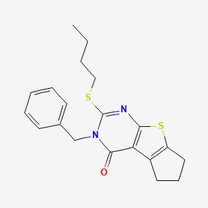 3-benzyl-2-(butylsulfanyl)-3,5,6,7-tetrahydro-4H-cyclopenta[4,5]thieno[2,3-d]pyrimidin-4-one