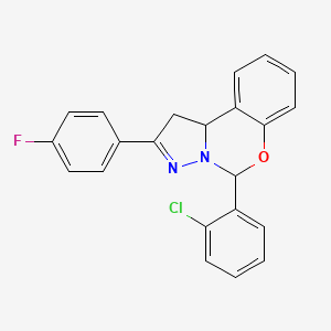 5-(2-Chlorophenyl)-2-(4-fluorophenyl)-1,10b-dihydropyrazolo[1,5-c][1,3]benzoxazine