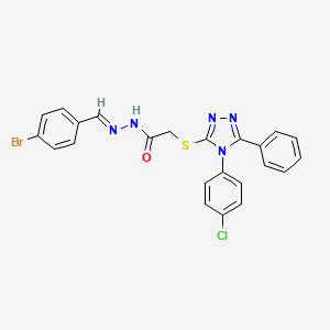 N'-[(E)-(4-bromophenyl)methylidene]-2-{[4-(4-chlorophenyl)-5-phenyl-4H-1,2,4-triazol-3-yl]sulfanyl}acetohydrazide