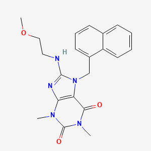 8-[(2-methoxyethyl)amino]-1,3-dimethyl-7-(naphthalen-1-ylmethyl)-3,7-dihydro-1H-purine-2,6-dione