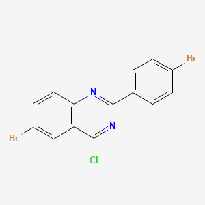 molecular formula C14H7Br2ClN2 B1503985 6-Bromo-2-(4-bromophenyl)-4-chloroquinazoline CAS No. 885277-83-8