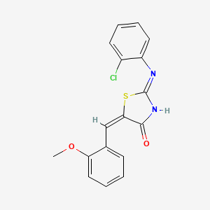 (2E,5E)-2-[(2-chlorophenyl)imino]-5-(2-methoxybenzylidene)-1,3-thiazolidin-4-one