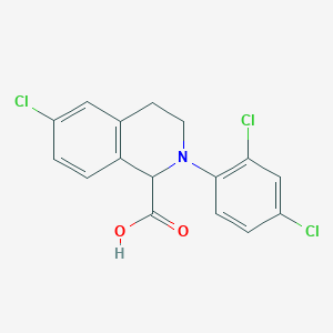 6-Chloro-2-(2,4-dichloro-phenyl)-1,2,3,4-tetrahydro-isoquinoline-1-carboxylic acid