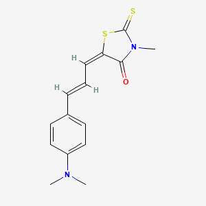 molecular formula C15H16N2OS2 B15039870 (5E)-5-{(2E)-3-[4-(dimethylamino)phenyl]prop-2-en-1-ylidene}-3-methyl-2-thioxo-1,3-thiazolidin-4-one 