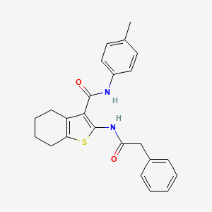 molecular formula C24H24N2O2S B15039884 N-(4-methylphenyl)-2-[(phenylacetyl)amino]-4,5,6,7-tetrahydro-1-benzothiophene-3-carboxamide 