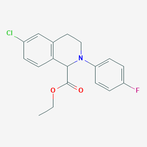 Ethyl 2-(4-fluoro-phenyl)-6-chloro-1,2,3,4-tetrahydro-isoquinoline-1-carboxylate