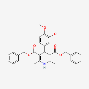 Dibenzyl 4-(3,4-dimethoxyphenyl)-2,6-dimethyl-1,4-dihydropyridine-3,5-dicarboxylate