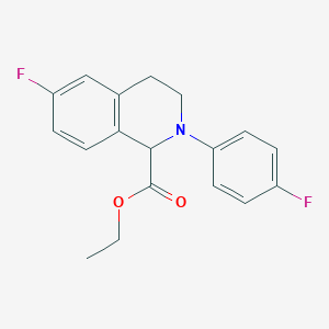 Ethyl 2-(4-fluoro-phenyl)-6-fluoro-1,2,3,4-tetrahydro-isoquinoline-1-carboxylate
