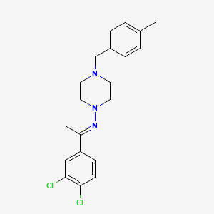 molecular formula C20H23Cl2N3 B15039902 N-[(E)-1-(3,4-dichlorophenyl)ethylidene]-4-(4-methylbenzyl)-1-piperazinamine 