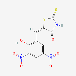 (5E)-5-(2-hydroxy-3,5-dinitrobenzylidene)-2-thioxo-1,3-thiazolidin-4-one