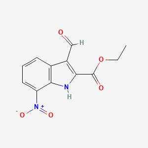 molecular formula C12H10N2O5 B1503991 Ethyl 3-formyl-7-nitro-1H-indole-2-carboxylate CAS No. 885273-53-0