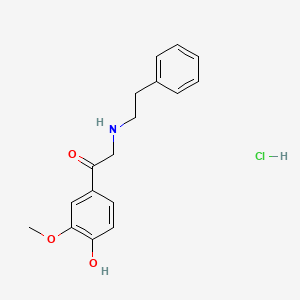 molecular formula C17H20ClNO3 B1503993 1-(4-Hydroxy-3-methoxyphenyl)-2-(2-phenylethylamino)ethanone;hydrochloride 