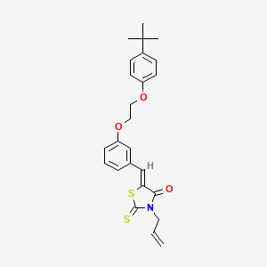 (5Z)-5-{3-[2-(4-tert-butylphenoxy)ethoxy]benzylidene}-3-(prop-2-en-1-yl)-2-thioxo-1,3-thiazolidin-4-one