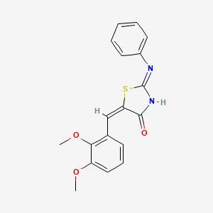 (5E)-2-anilino-5-[(2,3-dimethoxyphenyl)methylidene]-1,3-thiazol-4-one