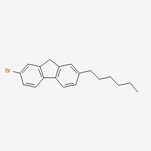 molecular formula C19H21B B1503998 2-Bromo-7-hexyl-9H-fluorene CAS No. 99012-36-9