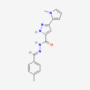 5-(1-Methyl-1H-pyrrol-2-yl)-N'-(4-methylbenzylidene)-1H-pyrazole-3-carbohydrazide