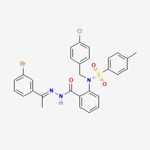 N-[2-({(2E)-2-[1-(3-bromophenyl)ethylidene]hydrazinyl}carbonyl)phenyl]-N-(4-chlorobenzyl)-4-methylbenzenesulfonamide