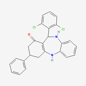 11-(2,6-dichlorophenyl)-3-phenyl-2,3,4,5,10,11-hexahydro-1H-dibenzo[b,e][1,4]diazepin-1-one