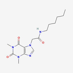 2-(1,3-dimethyl-2,6-dioxopurin-7-yl)-N-hexylacetamide