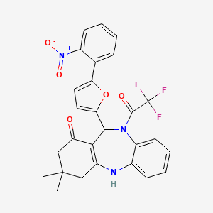 3,3-dimethyl-11-[5-(2-nitrophenyl)furan-2-yl]-10-(trifluoroacetyl)-2,3,4,5,10,11-hexahydro-1H-dibenzo[b,e][1,4]diazepin-1-one