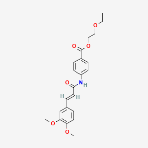 2-ethoxyethyl 4-{[(2E)-3-(3,4-dimethoxyphenyl)prop-2-enoyl]amino}benzoate