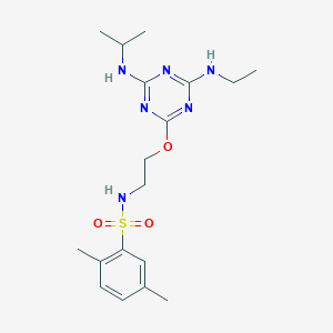 N-[2-(4-Ethylamino-6-isopropylamino-[1,3,5]triazin-2-yloxy)-ethyl]-2,5-dimethyl-benzenesulfonamide