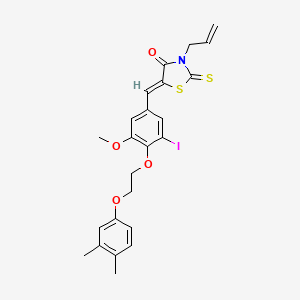 (5Z)-5-{4-[2-(3,4-dimethylphenoxy)ethoxy]-3-iodo-5-methoxybenzylidene}-3-(prop-2-en-1-yl)-2-thioxo-1,3-thiazolidin-4-one