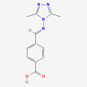 4-[(3,5-Dimethyl-[1,2,4]triazol-4-ylimino)-methyl]-benzoic acid