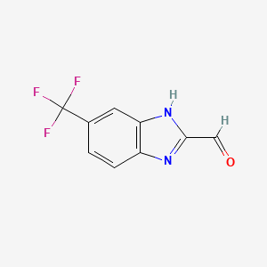 molecular formula C9H5F3N2O B1504016 6-(Trifluoromethyl)-1H-benzo[d]imidazole-2-carbaldehyde CAS No. 944903-91-7