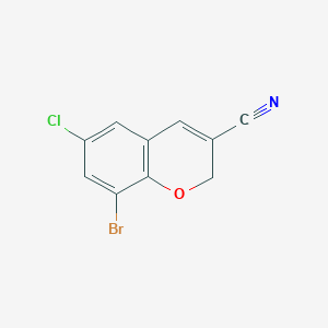 molecular formula C10H5BrClNO B1504017 8-溴-6-氯-2H-色烯-3-腈 CAS No. 885271-10-3