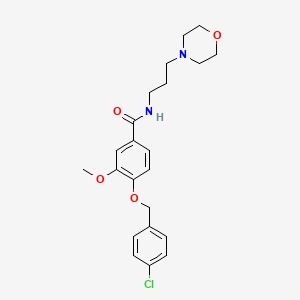 4-[(4-chlorobenzyl)oxy]-3-methoxy-N-[3-(morpholin-4-yl)propyl]benzamide