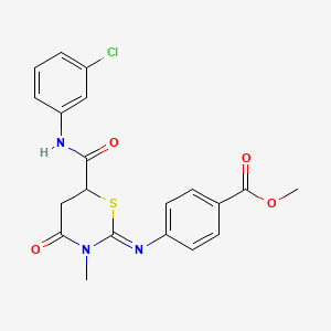 methyl 4-({(2Z)-6-[(3-chlorophenyl)carbamoyl]-3-methyl-4-oxo-1,3-thiazinan-2-ylidene}amino)benzoate