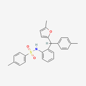 4-methyl-N-{2-[(5-methylfuran-2-yl)(4-methylphenyl)methyl]phenyl}benzenesulfonamide