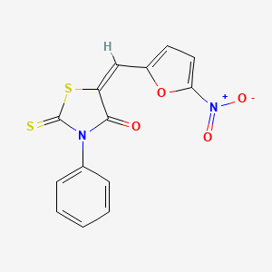 (5E)-5-[(5-nitrofuran-2-yl)methylidene]-3-phenyl-2-thioxo-1,3-thiazolidin-4-one