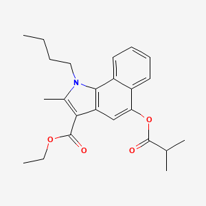 ethyl 1-butyl-2-methyl-5-[(2-methylpropanoyl)oxy]-1H-benzo[g]indole-3-carboxylate