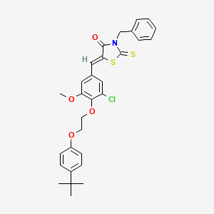 (5Z)-3-benzyl-5-{4-[2-(4-tert-butylphenoxy)ethoxy]-3-chloro-5-methoxybenzylidene}-2-thioxo-1,3-thiazolidin-4-one