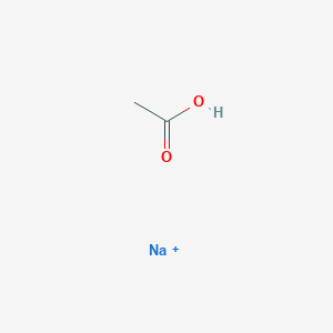 molecular formula C2H3NaO2·nH2O (n = 0 or 3)<br>C4H7NaO4·nH2O (n = 0 or 3)<br>C2H3NaO2<br>CH3COONa<br>CH3COONa<br>C2H3NaO2 B150403 乙酸钠 CAS No. 127-09-3
