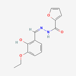 molecular formula C14H14N2O4 B15040305 N'-[(Z)-(3-ethoxy-2-hydroxyphenyl)methylidene]furan-2-carbohydrazide 