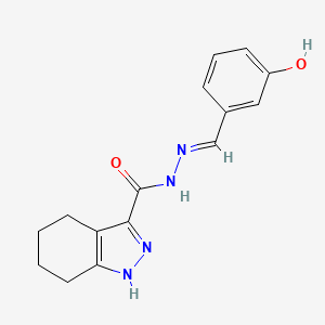 N'-[(E)-(3-hydroxyphenyl)methylidene]-4,5,6,7-tetrahydro-1H-indazole-3-carbohydrazide