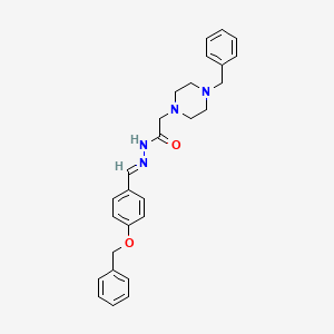 molecular formula C27H30N4O2 B15040359 N'-[(E)-[4-(Benzyloxy)phenyl]methylidene]-2-(4-benzylpiperazin-1-YL)acetohydrazide 