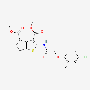 dimethyl 2-{[(4-chloro-2-methylphenoxy)acetyl]amino}-5,6-dihydro-4H-cyclopenta[b]thiophene-3,4-dicarboxylate