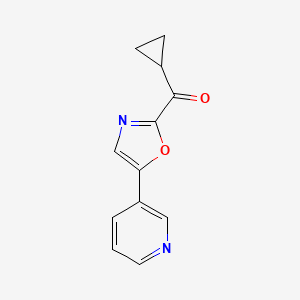 molecular formula C12H10N2O2 B1504037 Cyclopropyl-(5-pyridin-3-YL-oxazol-2-YL)-methanone CAS No. 954239-94-2